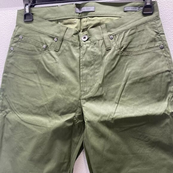 NEW JOHN VARATOS Mens J701 Coated Regular Jeans Size 30 x 32.5 Army Green - Picture 9 of 10